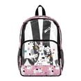 thumbnail image 1 of FKELYI Clear Backpack for Girls 17 Inch Schoolbag Flower Cat Pink Print Lightweight Kids Backpacks Transprent Book Bag for Primary School Daypack Rucksack, 1 of 7