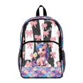 thumbnail image 1 of FKELYI Clear Backpack for Girls 17 Inch Schoolbag Lightweight Kids Backpacks Pink Bow Horse Fish Scale Print Transprent Book Bag for Primary School Daypack Rucksack, 1 of 7