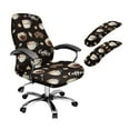 thumbnail image 1 of FKELYI Coffee Chocolate Print Office Chair Slipcover with 2 Pcs Stretchable Armrest Covers High Back Swivel Boss Chair Protector Cover Anti-Dust Armchair Decor, Small, 1 of 6