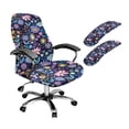 thumbnail image 1 of FKELYI Colorful Floral Print Office Chair Cover with Removable Armrest Covers for Home Office Decor Swivel Boss Armchair Slipcover Gaming Chair Decorative Cover, Small, 1 of 6