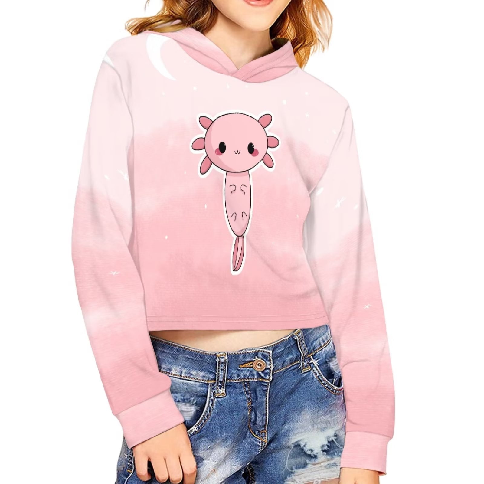  YSTARDREAM Axolotl Hoodie Pink Kids Kawaii Hoodies for Girls  6-7 Long Sleeve Shirts for Teens Cute Clothes Aesthetic Sweatshirts  Crewneck Pullover Tops Fall Outfits Sweater Jumper Yoga Clothing: Clothing,  Shoes 