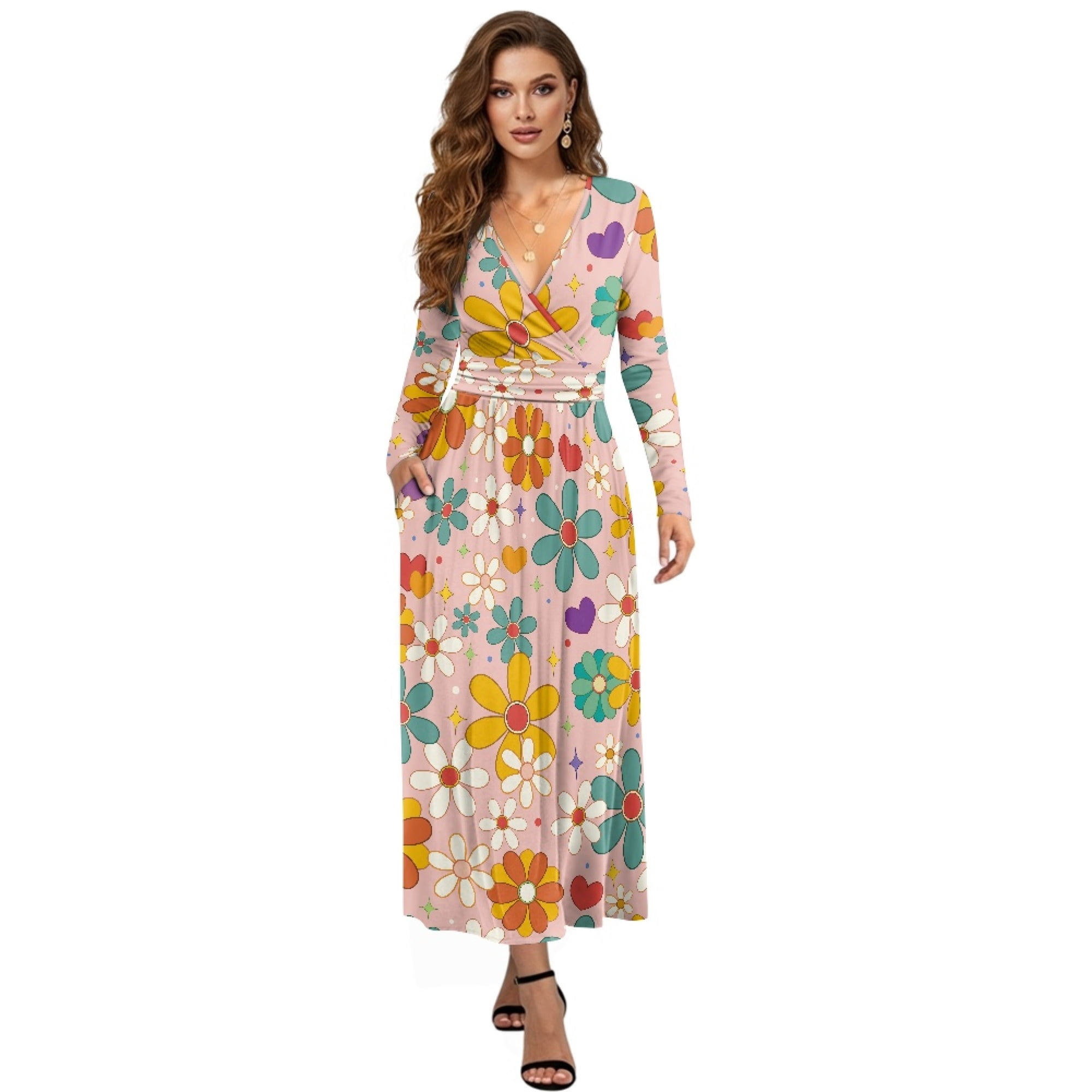 cute fall maxi dresses Fall Harvest Floral Maxi Dress Curves