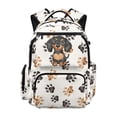 thumbnail image 1 of FKELYI Dachshund Dog Paw Print 17 Inch Schoolbag for Kids Backpack Lightweight Primary School Bookbag with Multi-Pockets for Boys Girls Rucksack Daypack, 1 of 7