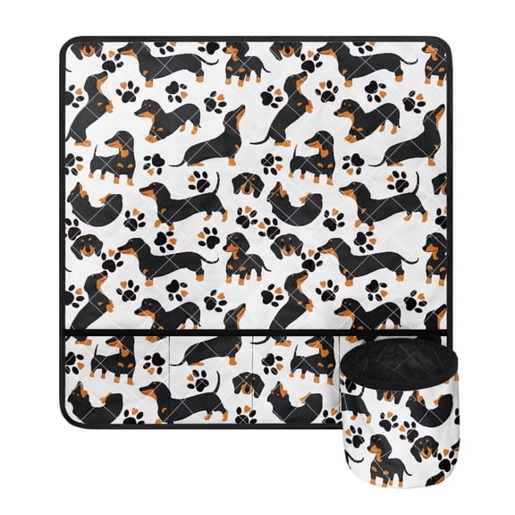 FKELYI Dachshund Paws Sewing Machine Pad Leisure Sewing Machine Mat Pattern Hard-Wearing Sewing Machine Table Mat Sewing Machine Accessories