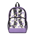 thumbnail image 1 of FKELYI Daisy Floral Purple Bow Print Clear Backpack for Elementary Student See Through School Bookbag 17 Inch Transprent Schoolbag Travel Bags Casual Daypack for Teens, 1 of 7