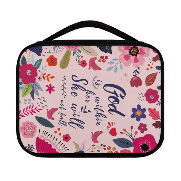 FKELYI Daisy Flower Bible Case Dirt-Resistant Bible Bags for Women Organizer Polyester Bible Book Carrying Case with Handle