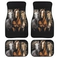 thumbnail image 1 of FKELYI Desert Horses Car Floor Mat Car Accessories Universal 2 PCS Front Car Floor Mats + 2 PCS Rear Car Floor Mats Durable Floor Liners for Auto Cars, 1 of 6