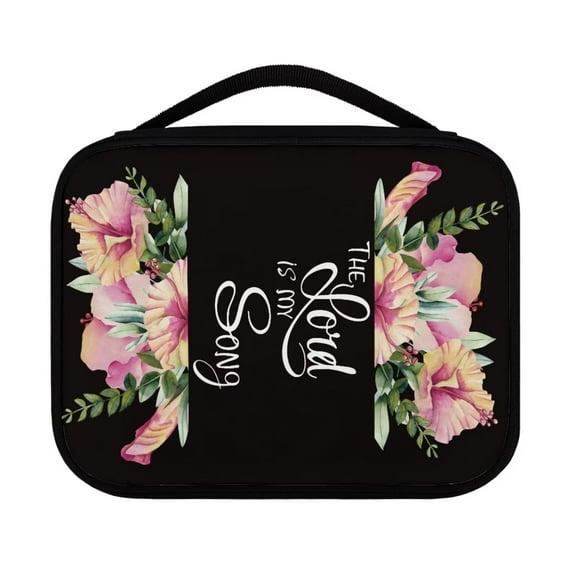 FKELYI Durable Bible Case with Handle Large Capacity Bible Bags Holder Casual Pray Church Bag for Women The Lord is My Song