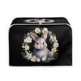 thumbnail image 1 of FKELYI Easter Toaster Covers Reusable Toaster Covers 2 Slice Wide Slot Decorative Dustproof Floral Rabbit Bread Maker Dust Cover for Microwave Oven & Broiler, 1 of 7