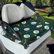 FKELYI Easy to Install Golf Cart Seat Covers Golf Pattern Golf Cart Seat Blanket Waterproof Elastic Cart Seat Cushion Accessories for All Seasons