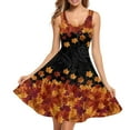 thumbnail image 1 of FKELYI Fall Maple Leaf Sleeveless Dress Polyester Sleeveless Dresses Long Size S Comfortable Thanksgiving Harvest Women Summer Dresses, 1 of 4
