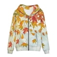thumbnail image 1 of FKELYI Fall Maple Leaf Zipper Hoodies Lightweight Thanksgiving Rustic Zip Up Jacket for Women Durable Long Sleeve Sports Hoodie Size 4XL, 1 of 6