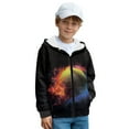 thumbnail image 1 of FKELYI Fire Softball Print Zip-Up Front Hoodie Kids Long Sleeve Sweatshirt Jacket for Boys Girls Cosy Fall Winter Clothes with Pockets 7-14 Years, XL, 1 of 6