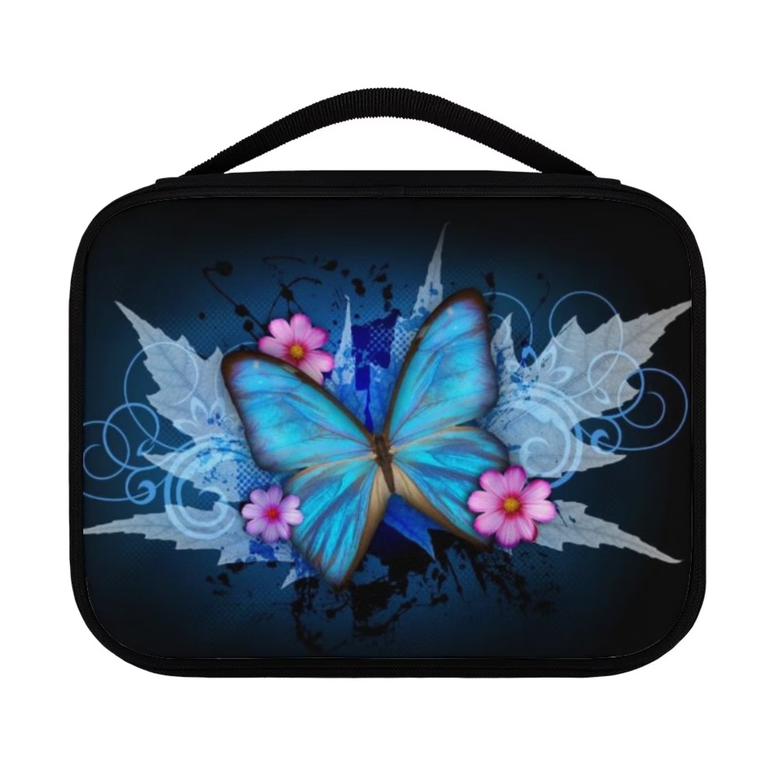 FKELYI Flower Butterfly Bible Cover with Reinforced Handle Portable