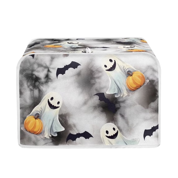 FKELYI Ghost Pumpkin Bat Toaster Covers Lightweight 2-Slice Small Toaster Accessories Decorative Reusable Halloween Wide Slot Toaster Accessories