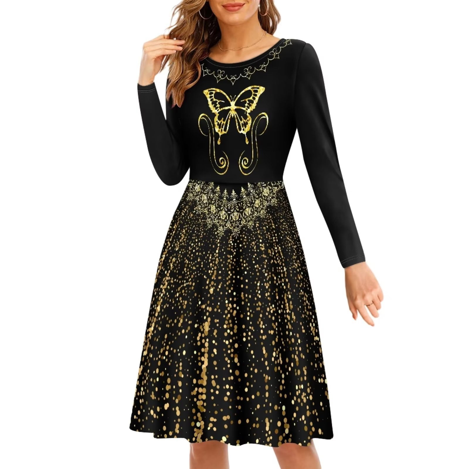 slim fit dress slacks Butterfly-Bodice Colorful Long Sequin Prom Dress Sky Multi / 0