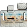 thumbnail image 1 of FKELYI Golf Cart Seat Cover for Club Cars Beach Shell Starfish Print Golf Cart Accessories Seat Towel Blanket with 4 Pockets Foldable Design for Easy Carry, 1 of 6