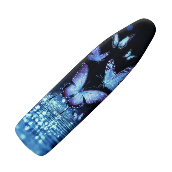 FKELYI Gradient Blue Butterfly Print Heat Ressistant Ironing Board Covers with Hook and Loop Fastener Straps Iron Accessories Iron Padding Cover for Home Clothing Shop Using, 2XL