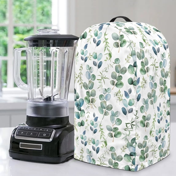 FKELYI Green Leaf Print Blender Dust Cover Water Resistant Blender Dustproof Covers Stand Mixer Coffee Maker Protective Cover with Handle Kitchen Decoration