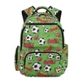 thumbnail image 1 of FKELYI Green Soccer Goal Print Kids Backpack for Elementary Student 17 Inch Schoolbag Primary School Bookbag Casual Daypack Travel Rucksack with Multi-Pockets for Boys Girls, 1 of 7