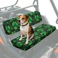 thumbnail image 1 of FKELYI Green Sshamrock Clover Leaf Print Mule Bench Seat Cover 2 Pcs Set Dustproof UTV Seat Cover Compatible with Kawasaki Mule 600/610 Anti-Scratch Seats Protector Decor, 1 of 7