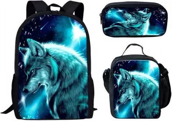 FKELYI Backpacks with Vincent Van Gogh Starry Sky,Junior High Boys