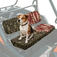 thumbnail image 1 of FKELYI Grunge USA Flag Hunting Leaf Elk Print Anti-Dust Mule Bench Seat Cover Backrest Cover UTV ATV Accessories Waterproof Powersports Seats Covers UTV Interior Decor, 1 of 7