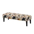 thumbnail image 1 of FKELYI Halloween Pumpkin Black Cat Bat Print Bench Cover Anti-Dust Dining Bench Covers for Bedroom Living Room Rectangle Seat Cushion Protector Furniture Slipcover, 1 of 7