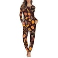 thumbnail image 1 of FKELYI Harvest Fall Women Pajamas Happy Thanksgiving Comfy Long Sleeve Pjs for Women Set of 2 Casual Adult Pajamas Women Size 2XL, 1 of 5
