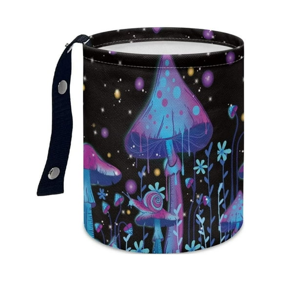 FKELYI Hippie Car Trash Cans Accessories Easy to Install Vehicle Garbage Can for Most Car SUV Van Reusable Mushroom Automobile Garbage Bag Car Protector