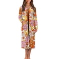 thumbnail image 1 of FKELYI Hippie Daisy Flower Print Zipper Front Nightgown Women Sleepwear Dress with 2 Pockets Comfy Housecoat Breathable Lounge Wear Fall Winter Long Sleeve Nightwear, 3XL, 1 of 6