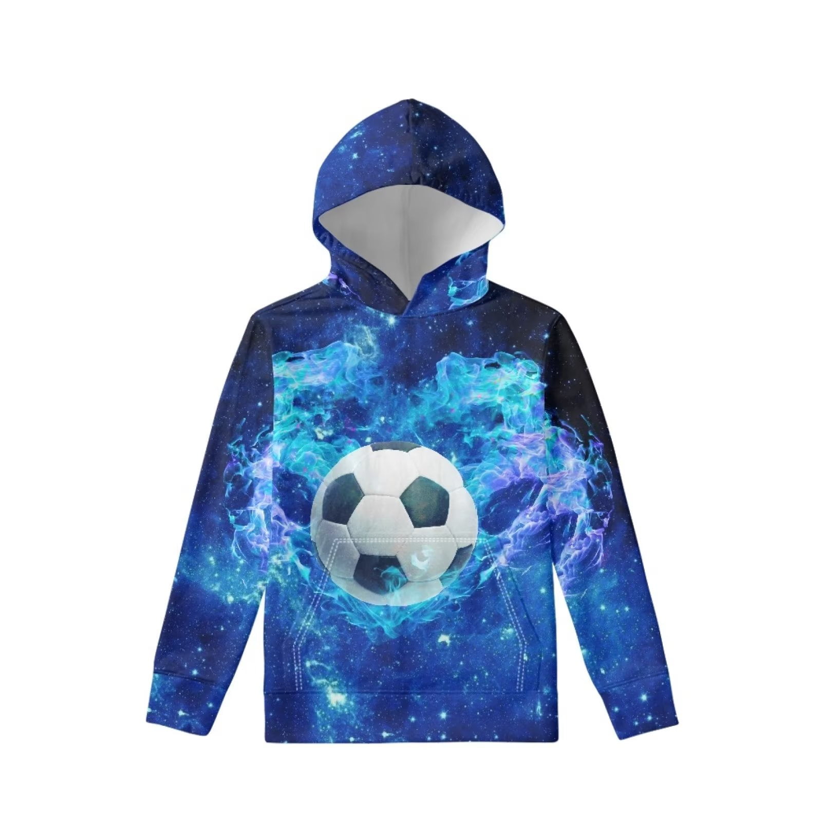 FKELYI Hoodie with Space Flame Soccer Size 14-16 Years Comfortable