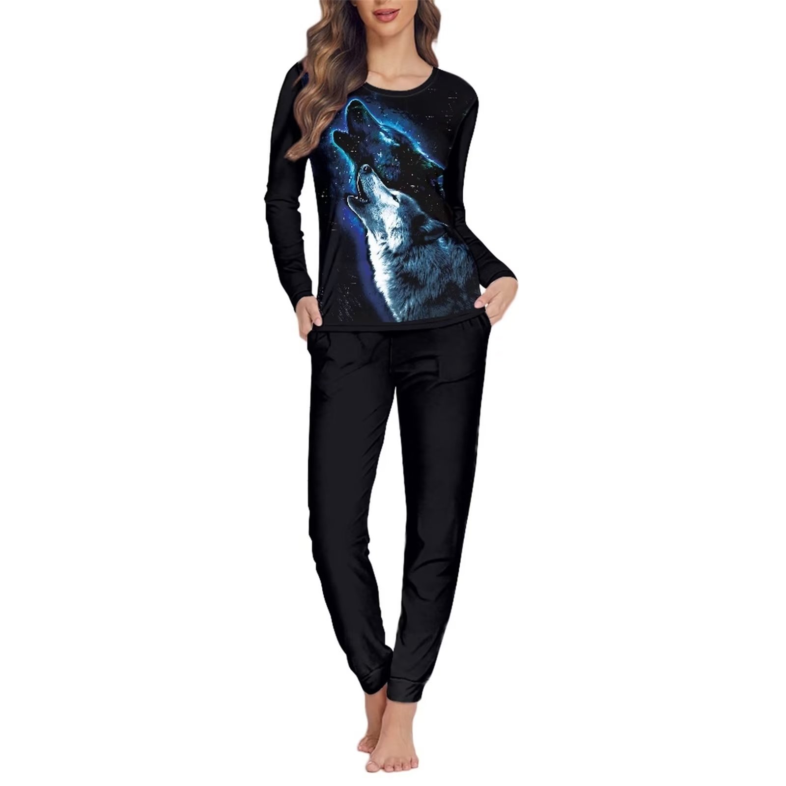 Howling Wolf Plus Size Leggings