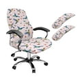 thumbnail image 1 of FKELYI Hummingbird Love Butterfly Print Office Chair Slipcover with Removable Armrest Covers 3 Pcs Set Swivel Armchair Protector Cover Dustproof Home Decoration, Large, 1 of 6