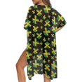 thumbnail image 1 of FKELYI Jamaican Flag Love Print Womens Bikini Cover Up for Summer Open Front Cardigan Beach Cover Ups Comfy Beach Kimono Beachwear Ladies Cruise Outfits Resort Wear, 1 of 6