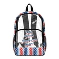 thumbnail image 1 of FKELYI July 4th USA Flag Print Clear Backpack for Girls & Boys 17 Inch Kids Backpacks Transprent School Book Bag with Multi-Pockets Casual Daypack for Elementary, 1 of 7