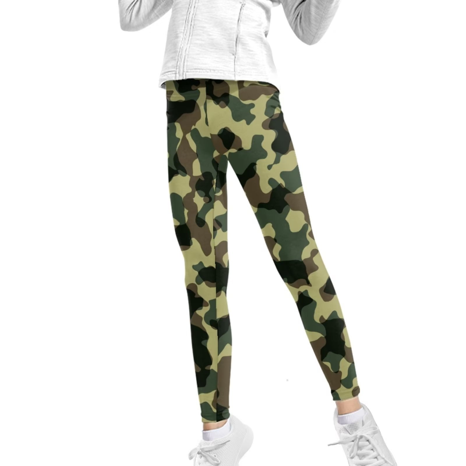 FKELYI Kids Leggings with Camo Hunting Army Size 6-7 Years