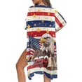 thumbnail image 1 of FKELYI Kimono Coverups for Women Soft Beach Cover Up US 250th Anniversary Star Eagle Print Half Sleeve Summer Cardigan Bikini Cover Ups Resort Wear Casual Cruise Outfits, 1 of 6