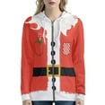 thumbnail image 1 of FKELYI Ladies Zipper Hoodie Lightweight Christmas Santa ELF Long Sleeve Streetwear for Jogger Loose Ladies Zipper Sweatshirt Jacket Size 5XL, 1 of 6