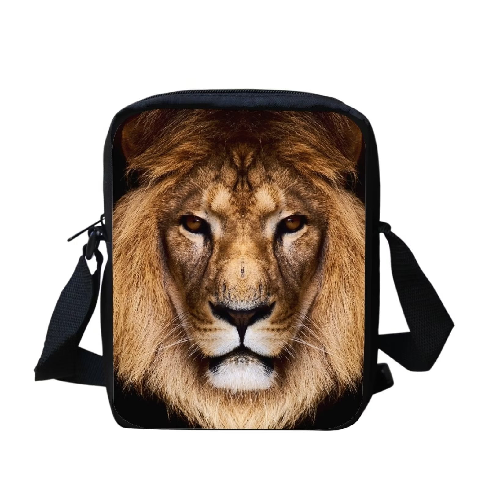 FKELYI Lions Mobile Messenger Bags for Women and Ladies,Outdoor Activitics  Keys and Tickets Sling Bags Pouch for Teen Boys 