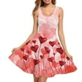 thumbnail image 1 of FKELYI Love Balloon Sleeveless Dresses Comfortable Pink Swing Skater Midi Dress Size S Durable Valentine's Day Tank Dress for Women, 1 of 5