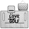 thumbnail image 1 of FKELYI Love To Golf White Print Golf Cart Accessories Portable Cart Seat Cover Cushion Protector Foldable Carts Cushion Towel Blanket for EZGO Yamaha Carts, 1 of 7