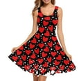 thumbnail image 1 of FKELYI Love Heart Sleeveless Dresses Size M Polyester Red Tank Dress for Women Breathable Valentine's Day Swing Twirl Skater Dress, 1 of 5