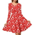 thumbnail image 1 of FKELYI Love Heart Women Dress Size L Lightweight Twirl Swing Dresses Red for Dating Breathable Twirly Skater Dress Valentine's Day Gift, 1 of 5
