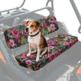 thumbnail image 1 of FKELYI Mule Bench Seat Cover Compatible with Kawasaki Mule 600/610 Anti-Dust Waterproof Seat Protector Cover for Polaris Ranger XP 1000 Hibiscus Flower Tropical Leaf Print, 1 of 7