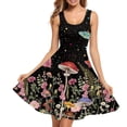 thumbnail image 1 of FKELYI Mushroom Sleeveless Dress Elastic Star Night Tank Dresses for Women Soft Sleeveless Swing Skater Casual Dress Size XS, 1 of 4