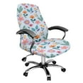 thumbnail image 1 of FKELYI Office Chair Cover Colorful Flower Print Computer Chair Slipcover Stretch Fabric Armchair Covers for Swivel Boss Chair Anti-Dust Furniture Decoration, Small, 1 of 6
