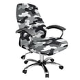 thumbnail image 1 of FKELYI Office Chair Cover for Home Anti-Dust Computer Chair Covers Removable Rotating Chair Slipcover for Swivel Boss Chair Grey Black Camo Print Office Decoration, Large, 1 of 6