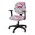 thumbnail image 1 of FKELYI Office Chair Slipcover for Backrest & Cushion Seat 2 Pcs Funny Santa Claus Star Print Swivel Computer Chair Cover Breathable Soft Armchair Protector, 1 of 7