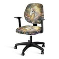 thumbnail image 1 of FKELYI Office Chair Slipcover Vintage Floral Horse Print Computer Chair Protective Cover Removable Stretch Fabric Armchair Covers for Home Office Decor, Pack of 2, 1 of 7